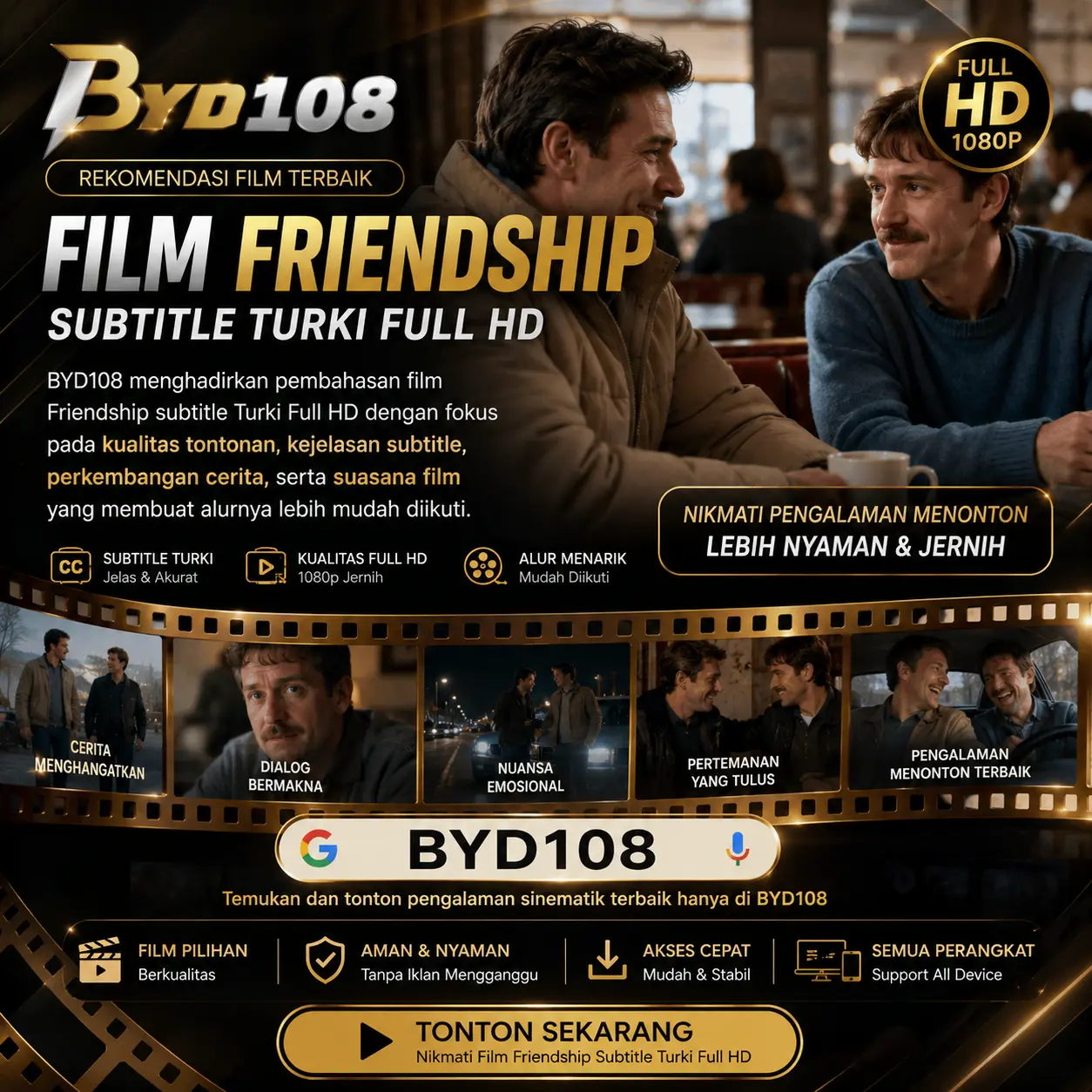 Thumbnail 1 of 3, Poster, BYD108: Film Friendship Subtitle Turki Full HD untuk Menikmati Alur, Dialog, dan Nuansa Ceritanya designed and sold by BYD108.